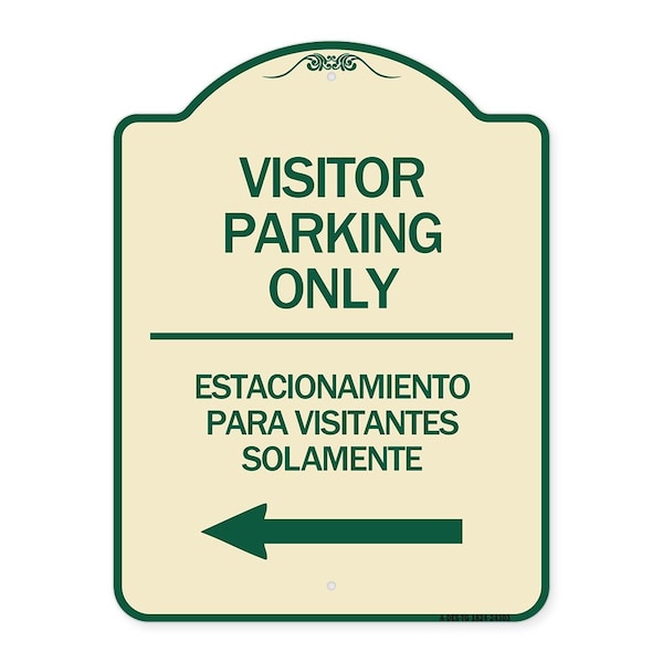 Signmission Bilingual Reserved Parking Visitor Parking Only Estacionamiento Para Visitantes, A-DES-TG-1824-24303 A-DES-TG-1824-24303 - main